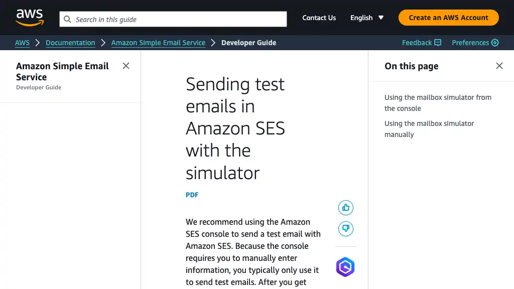 Sending test emails in Amazon SES with the simulator - Amazon Simple Email Service