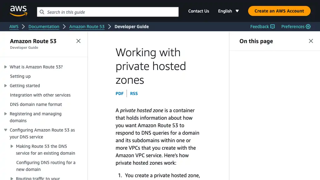 Working with private hosted zones - Amazon Route 53