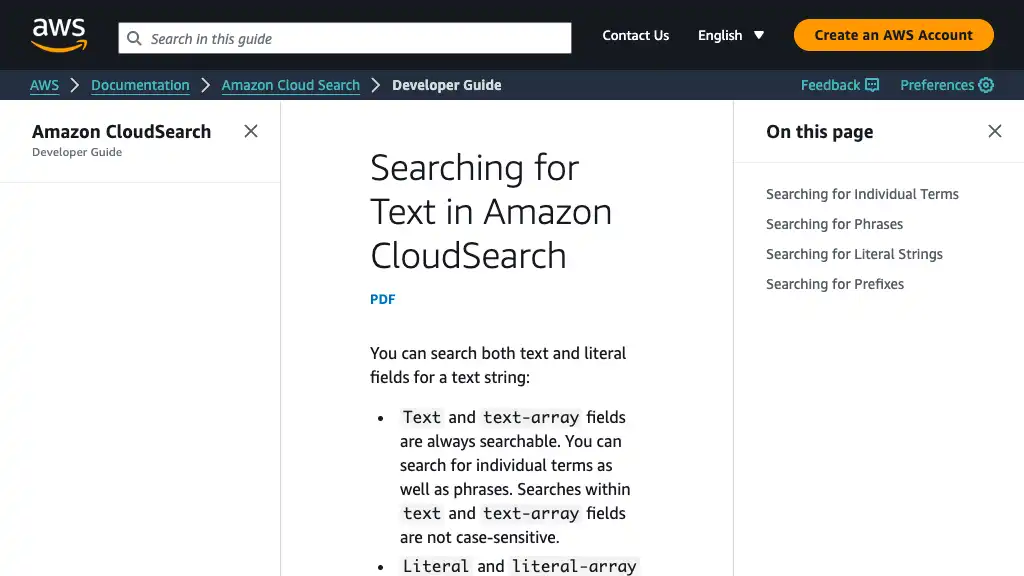 Searching for Text in Amazon CloudSearch - Amazon CloudSearch