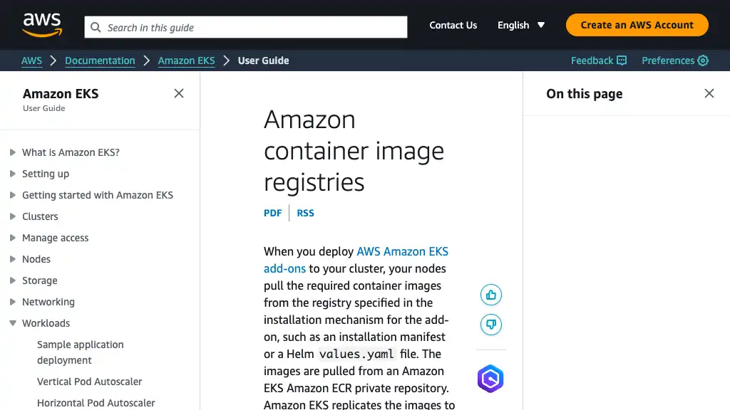 Amazon container image registries - Amazon EKS