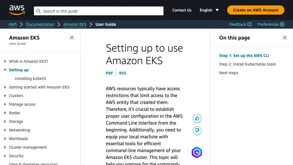 Setting up to use Amazon EKS - Amazon EKS