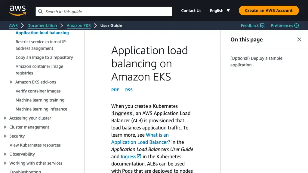 Application load balancing on Amazon EKS - Amazon EKS