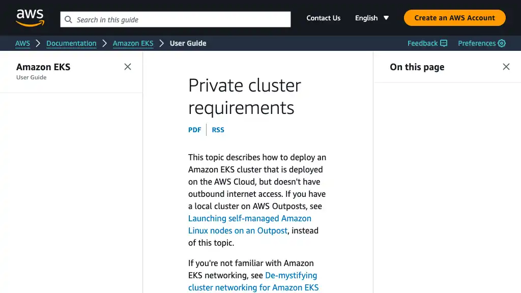 Private cluster requirements - Amazon EKS