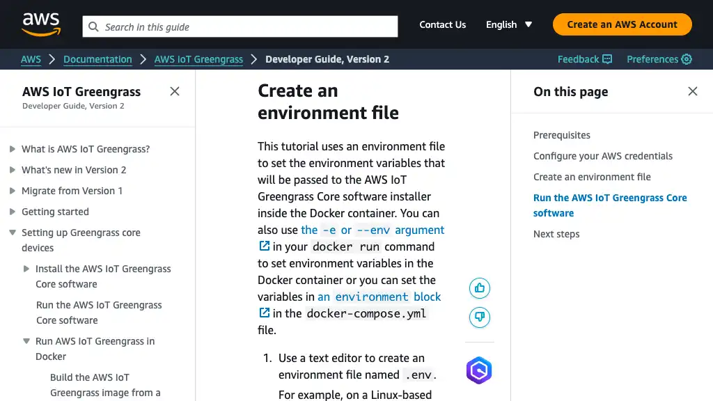 Run AWS IoT Greengrass in a Docker container with automatic resource provisioning - AWS IoT Greengrass