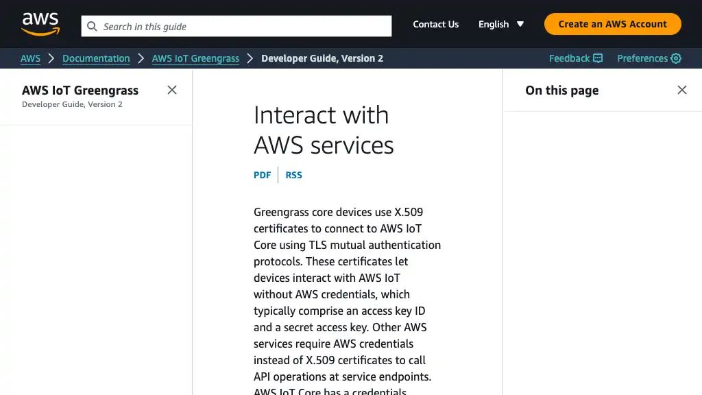 Interact with AWS services - AWS IoT Greengrass