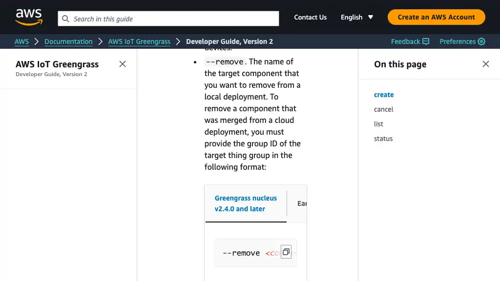 deployment - AWS IoT Greengrass