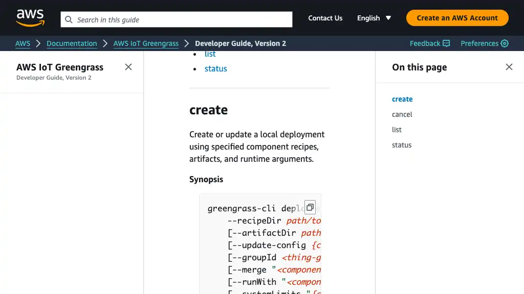 deployment - AWS IoT Greengrass