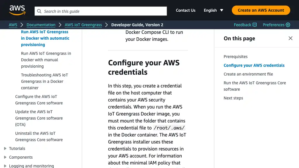 Run AWS IoT Greengrass in a Docker container with automatic resource provisioning - AWS IoT Greengrass