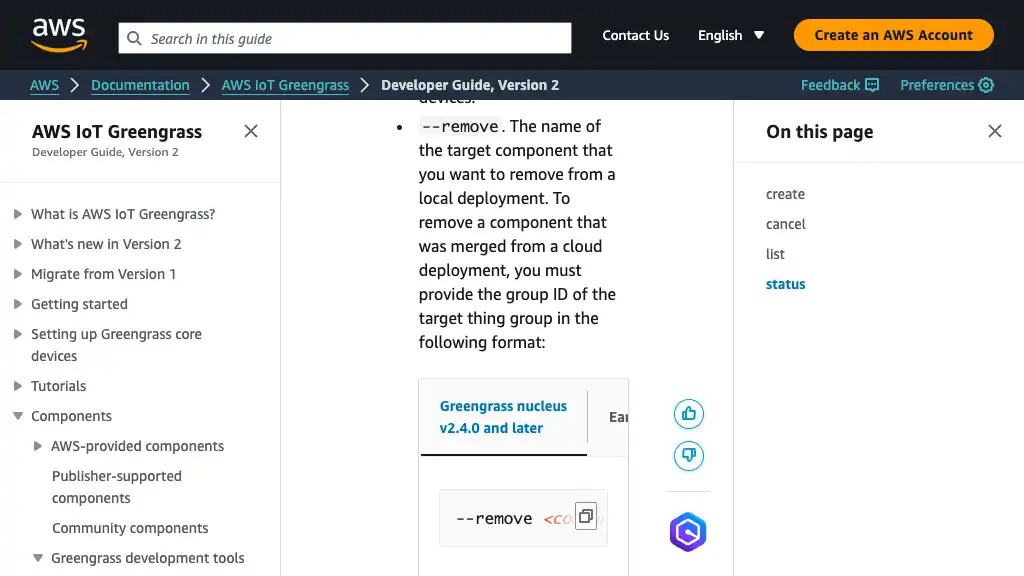 deployment - AWS IoT Greengrass