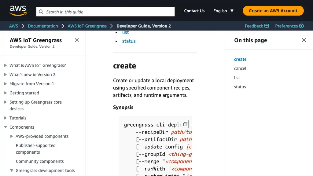 deployment - AWS IoT Greengrass