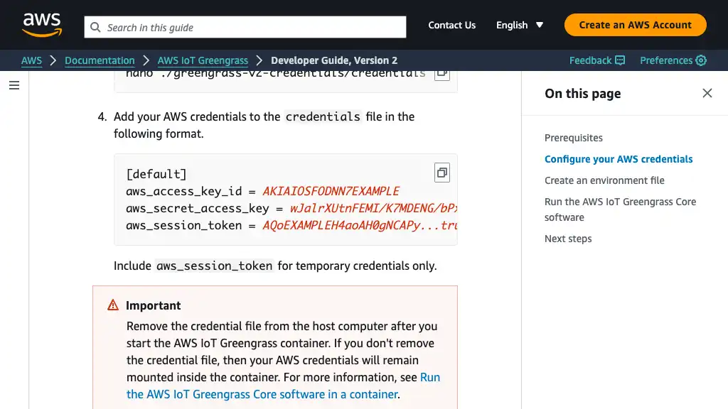 Run AWS IoT Greengrass in a Docker container with automatic resource provisioning - AWS IoT Greengrass