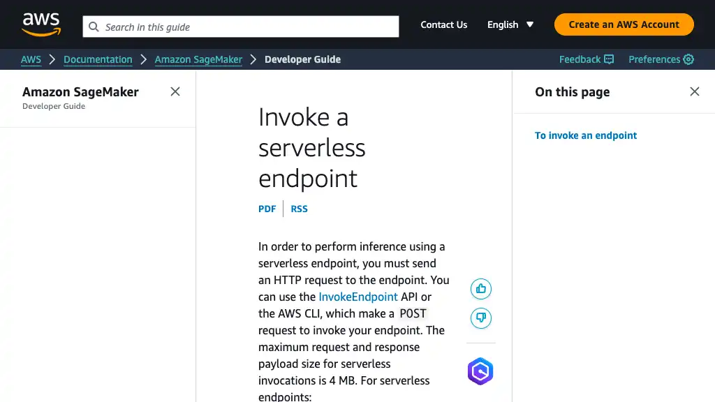 Invoke a serverless endpoint - Amazon SageMaker