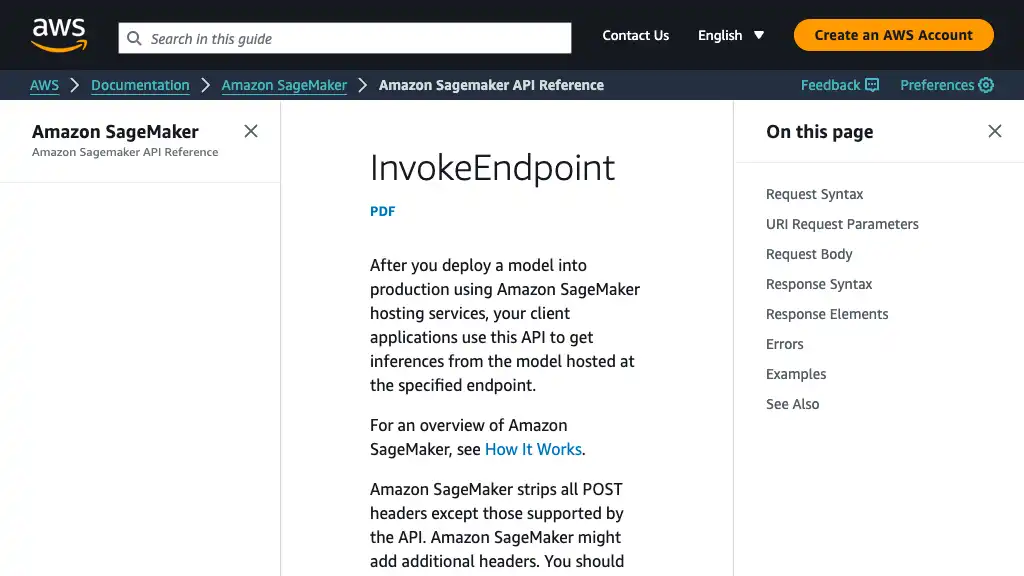 InvokeEndpoint - Amazon SageMaker