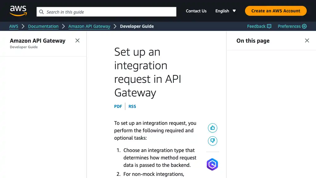 Set up an integration request in API Gateway - Amazon API Gateway