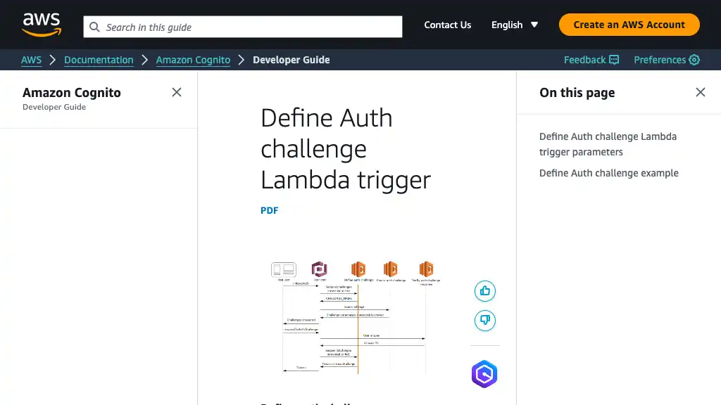 Define Auth challenge Lambda trigger - Amazon Cognito