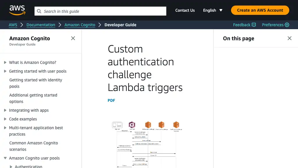 Custom authentication challenge Lambda triggers - Amazon Cognito