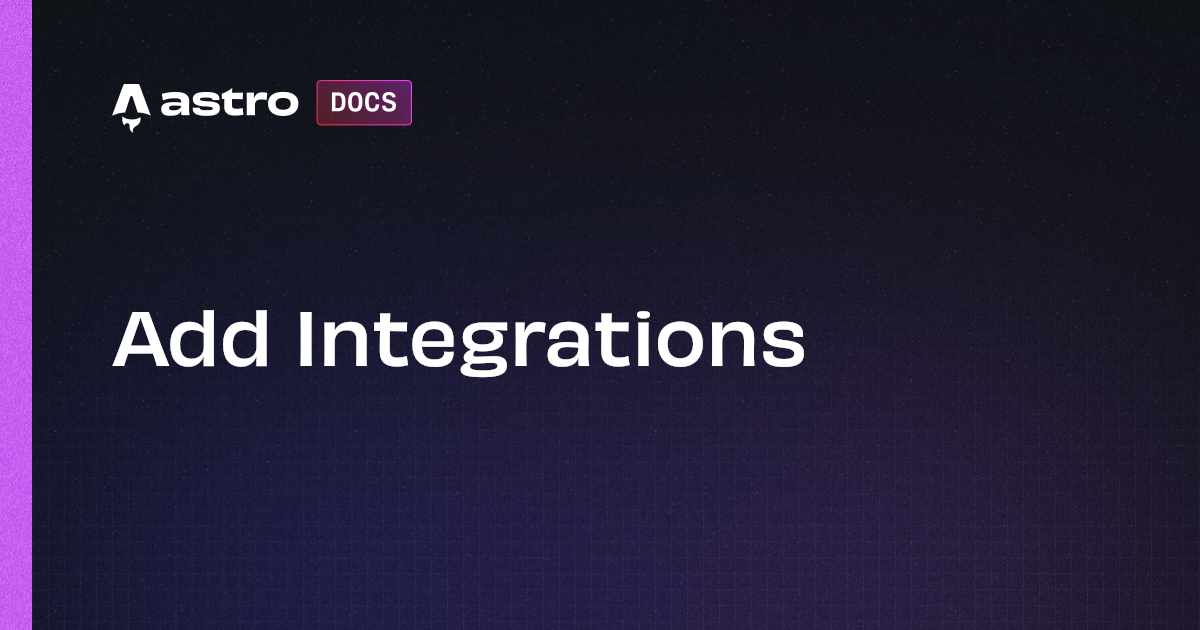 Add Integrations