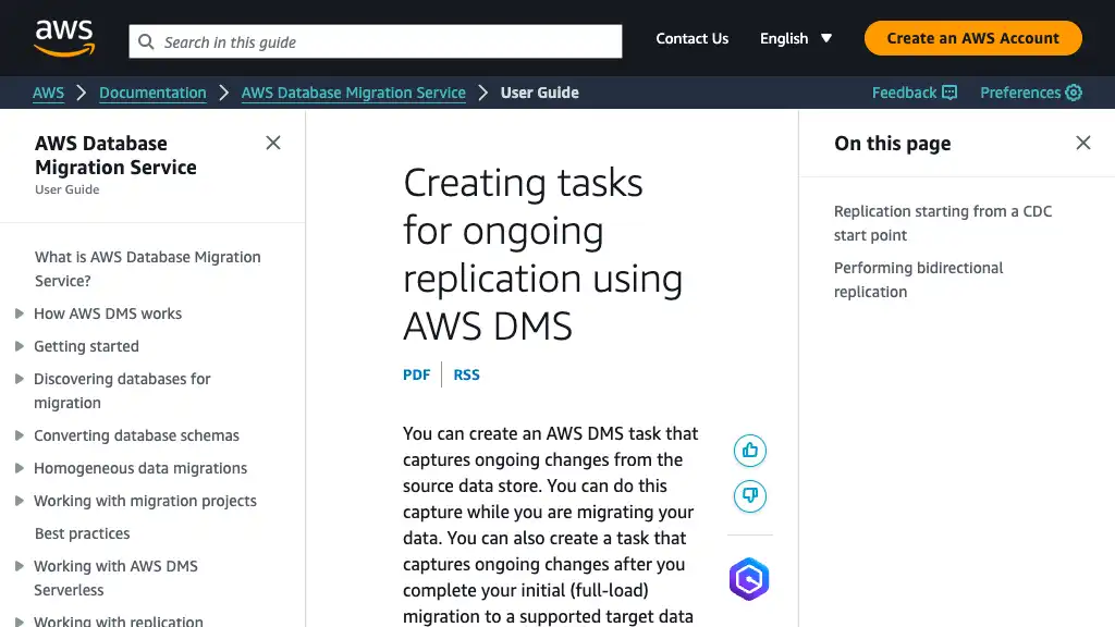 Creating tasks for ongoing replication using AWS DMS - AWS Database Migration Service