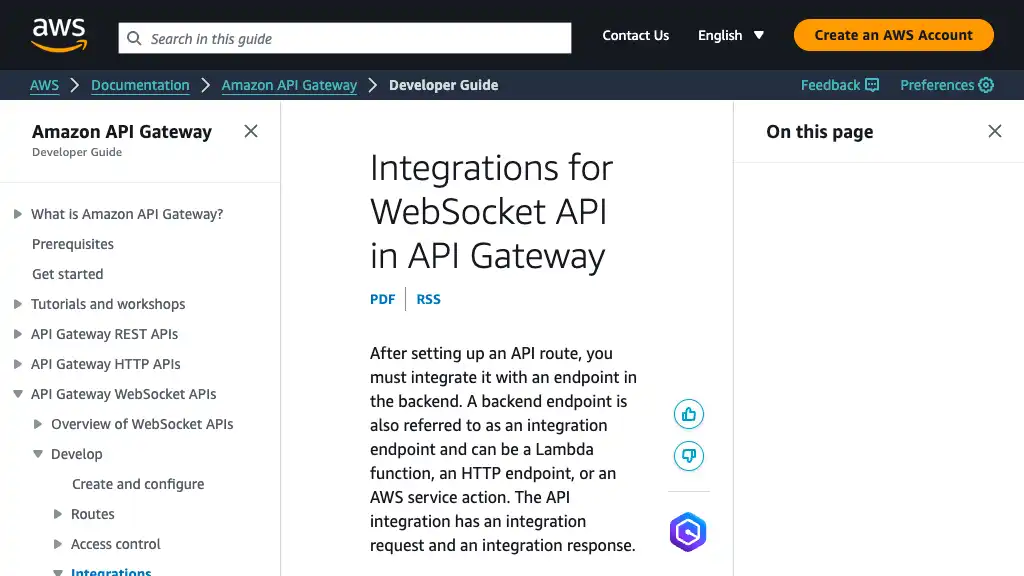 Integrations for WebSocket API in API Gateway - Amazon API Gateway